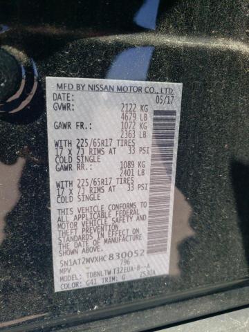 2017 NISSAN ROGUE SV - 5N1AT2MVXHC830052