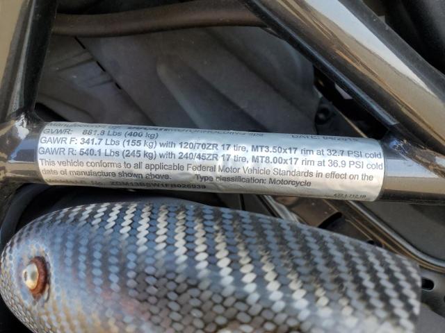 2015 DUCATI DIAVEL ZDM13BSW1FB026939
