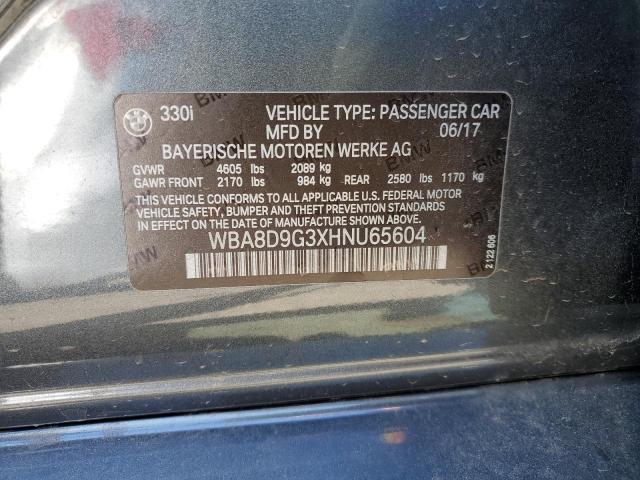 2017 BMW 330 XI WBA8D9G3XHNU65604