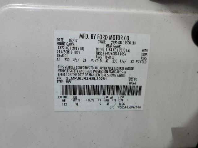 2017 LINCOLN MKX PREMIE 2LMPJ6JR2HBL30261