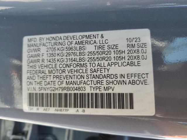 2024 HONDA PILOT TOUR - 5FNYG2H79RB004803