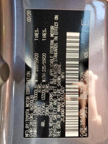 2020 LEXUS RX 450H L JTJHGKFA5L2013407
