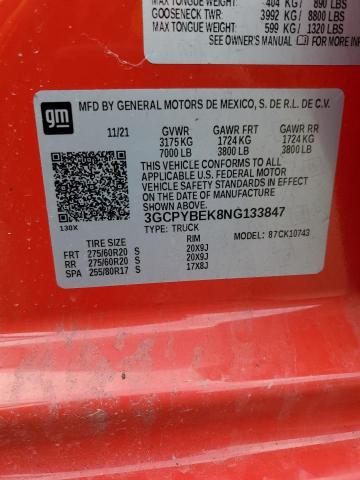 3GCPYBEK8NG133847 2022 CHEVROLET ALL Models