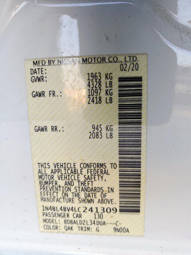 2020 NISSAN ALTIMA S - 1N4BL4BV4LC241309