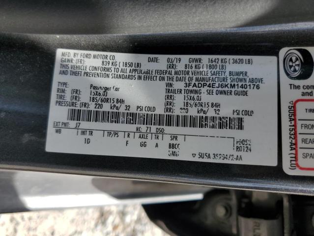 2019 FORD FIESTA SE - 3FADP4EJ6KM140176