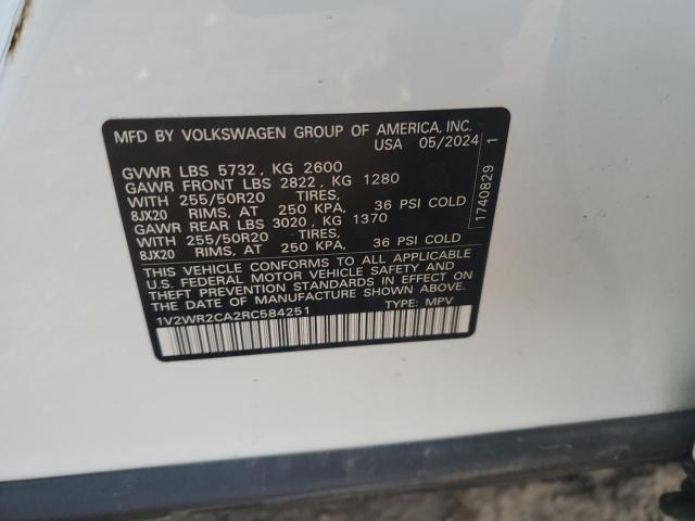 2024 VOLKSWAGEN ATLAS SE 1V2WR2CA2RC584251