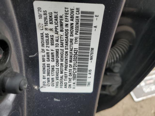 2020 HONDA CIVIC EX - 19XFC1F31LE025431