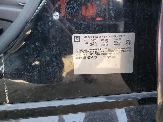 2016 CHEVROLET IMPALA LTZ - 2G1145S31G9145232