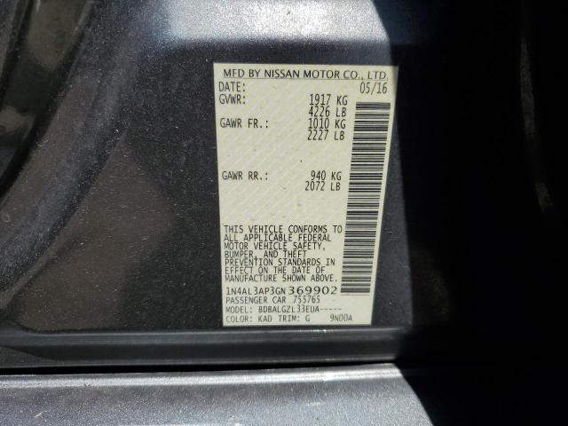 2016 NISSAN ALTIMA 2.5 - 1N4AL3AP3GN369902
