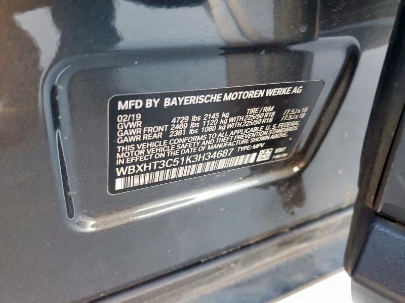 2019 BMW X1 XDRIVE2 - WBXHT3C51K3H34687