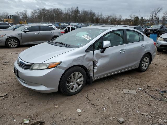 HONDA CIVIC LX 2012 silver  gas 19XFB2F59CE034761 photo #1