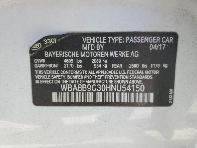 2017 BMW 330 I WBA8B9G30HNU54150