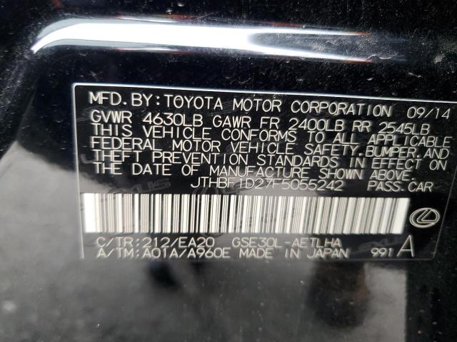 2015 LEXUS IS 250 JTHBF1D27F5055242