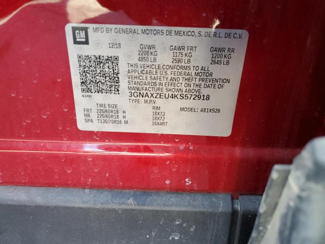 2019 CHEVROLET EQUINOX PR - 3GNAXZEU4KS572918