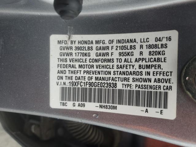 2016 HONDA CIVIC TOUR 19XFC1F90GE023938