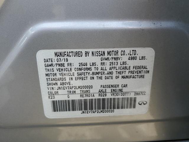 2020 INFINITI Q50 PURE JN1EV7AP2LM200020