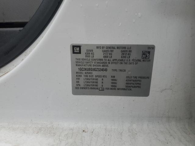 2016 CHEVROLET SILVERADO - 1GC2KUEG9GZ324649