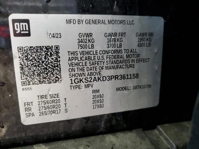 2023 GMC YUKON SLE 1GKS2AKD3PR361158
