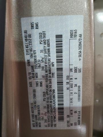 2018 FORD ESCAPE TIT 1FMCU9J93JUC08799