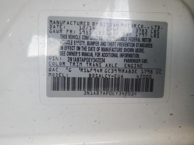 2014 NISSAN SENTRA S - 3N1AB7AP0EY342034
