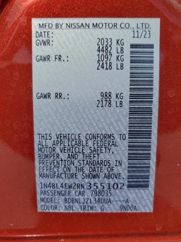 2024 NISSAN ALTIMA SL - 1N4BL4EW2RN355102