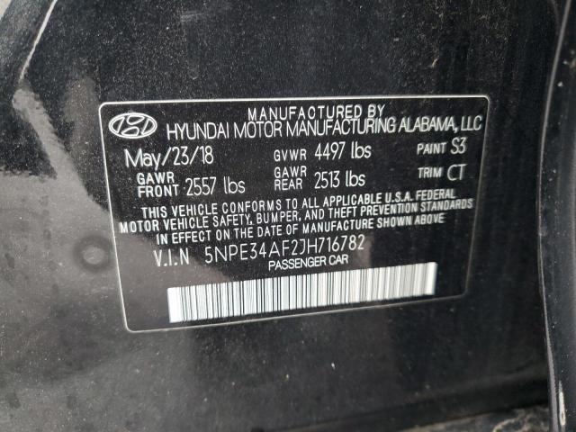 2018 HYUNDAI SONATA SPO - 5NPE34AF2JH716782