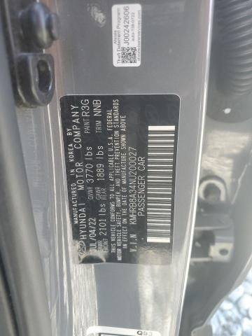 2022 HYUNDAI VENUE SE - KMHRB8A34NU200027