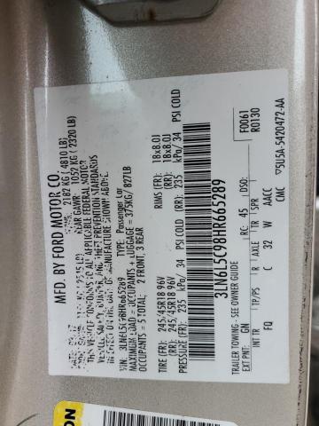 2017 LINCOLN MKZ SELECT - 3LN6L5C98HR665289