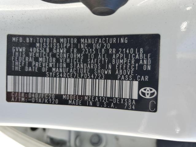 2020 TOYOTA COROLLA SE - 5YFS4RCE7LP054723