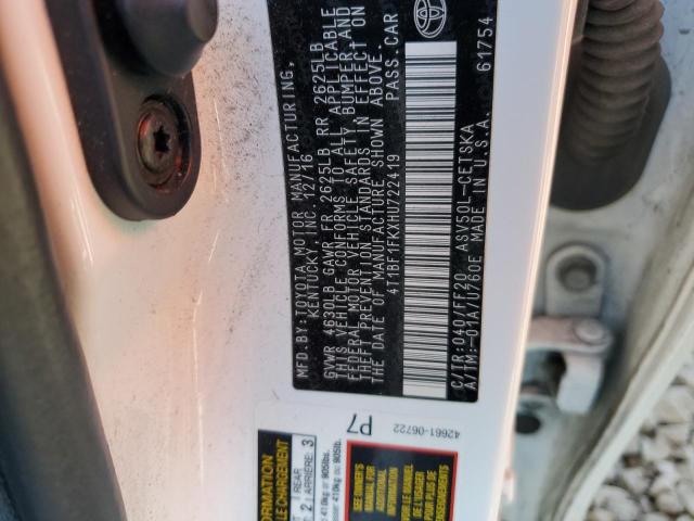 2017 TOYOTA CAMRY LE - 4T1BF1FKXHU722419
