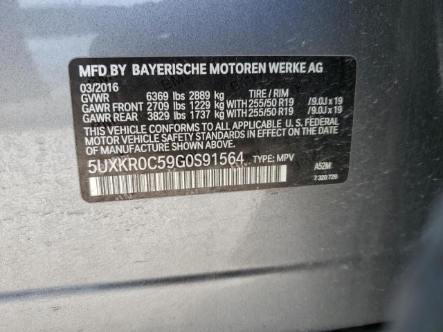 2016 BMW X5 XDRIVE3 5UXKR0C59G0S91564
