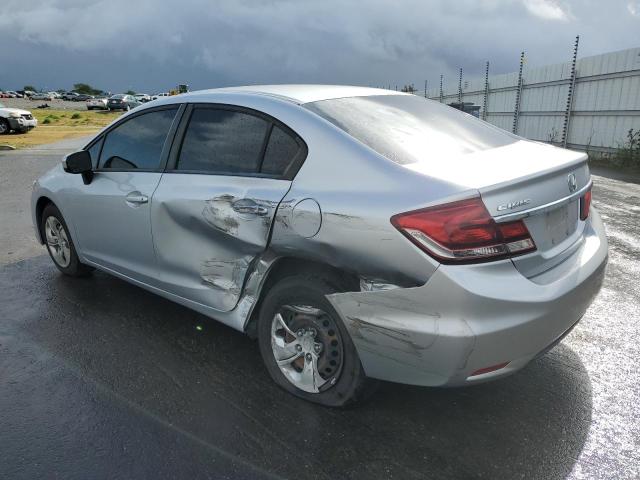 HONDA CIVIC LX 2014 silver  gas 19XFB2F51EE202220 photo #3