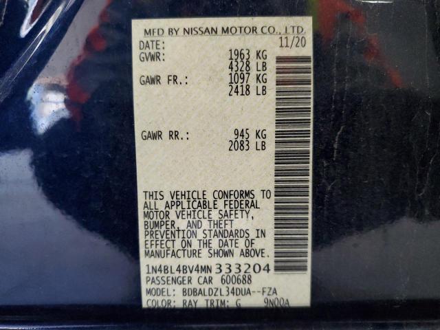 1N4BL4BV4MN333204 2021 NISSAN ALTIMA