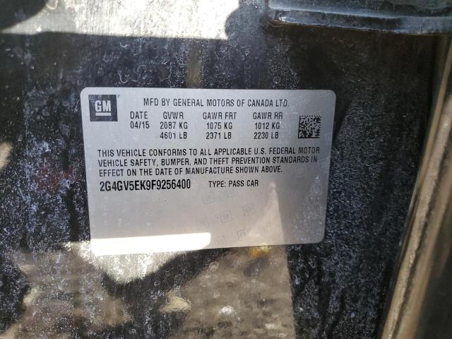 2015 BUICK REGAL 2G4GV5EK9F9256400