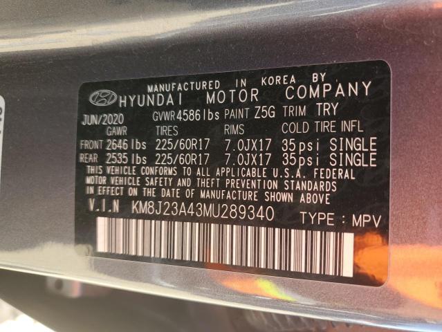 2021 HYUNDAI TUCSON SE - KM8J23A43MU289340