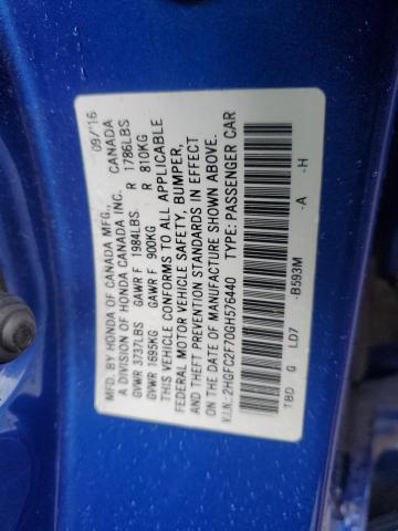 2016 HONDA CIVIC EX - 2HGFC2F70GH576440