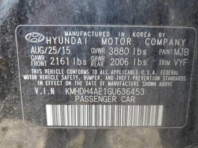 2016 HYUNDAI ELANTRA SE KMHDH4AE1GU636453