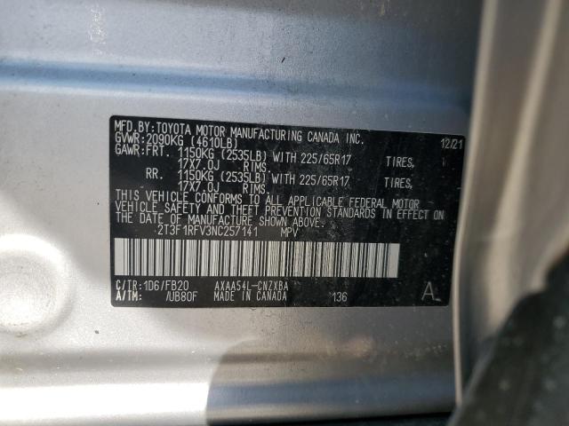2022 TOYOTA RAV4 LE - 2T3F1RFV3NC257141