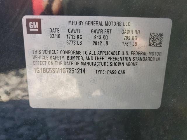 2016 CHEVROLET CRUZE LS - 1G1BC5SM1G7251214