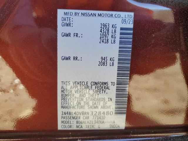 2024 NISSAN ALTIMA SV - 1N4BL4DV8RN328480