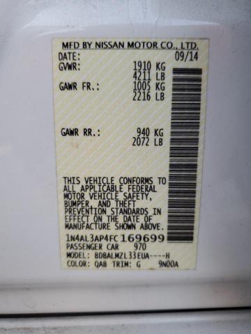 2015 NISSAN ALTIMA 2.5 - 1N4AL3AP4FC169699