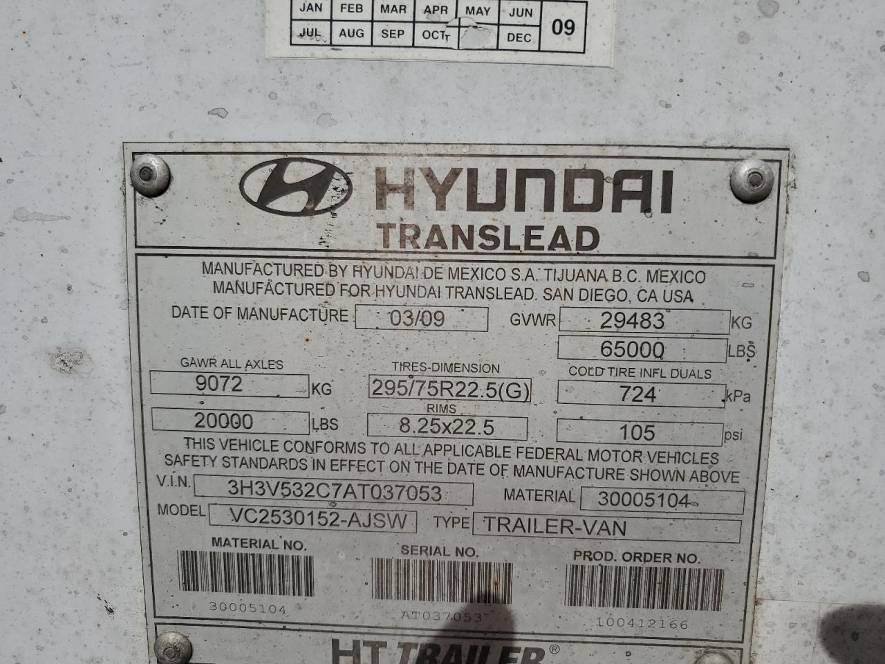 Lot #3248709268 2010 HYUNDAI TRANSLEAD