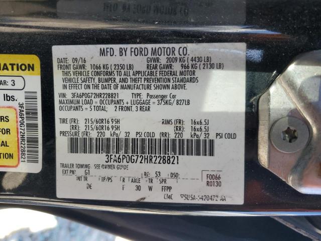 2017 FORD FUSION S 3FA6P0G72HR228821
