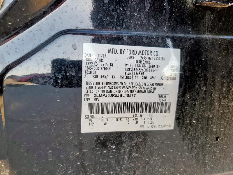 2018 LINCOLN MKX PREMIE 2LMPJ6JR5JBL18577