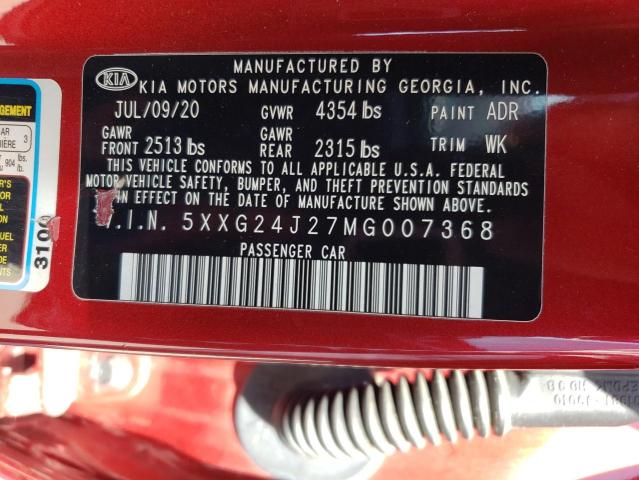 2021 KIA K5 LX 5XXG24J27MG007368
