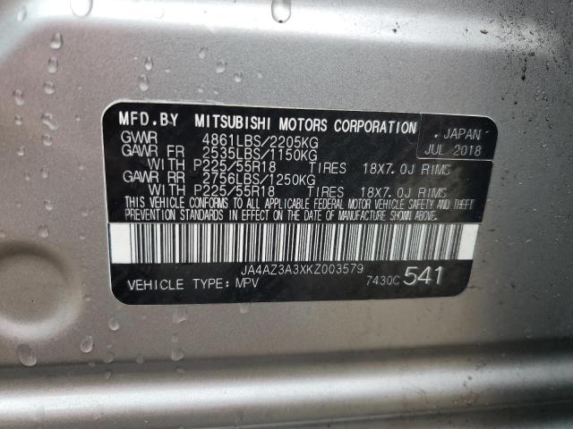 2019 MITSUBISHI OUTLANDER - JA4AZ3A3XKZ003579