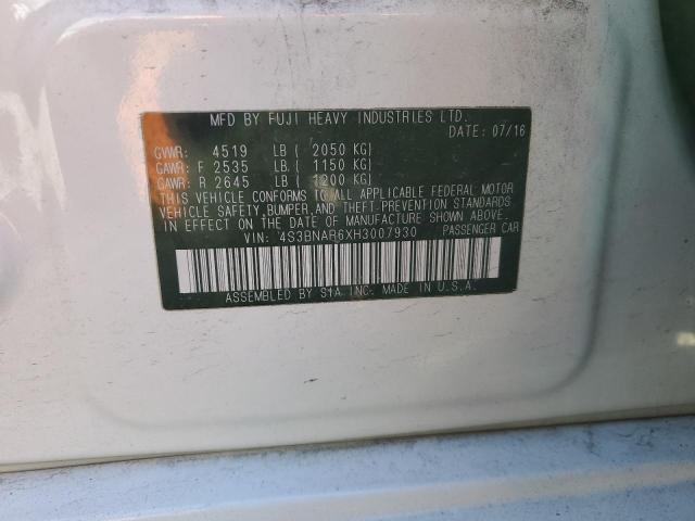 2017 SUBARU LEGACY SPO 4S3BNAR6XH3007930