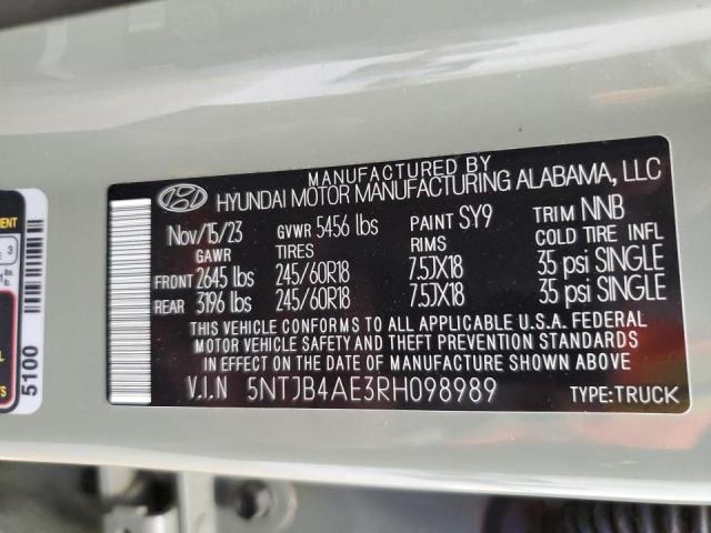 2024 HYUNDAI SANTA CRUZ - 5NTJB4AE3RH098989