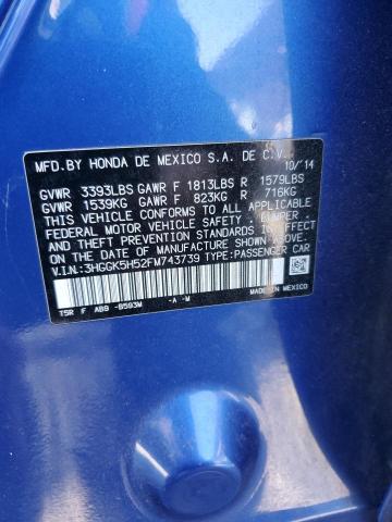 2015 HONDA FIT LX - 3HGGK5H52FM743739