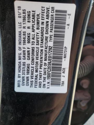 2018 HONDA CIVIC LX - 19XFC2E59JE017292